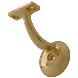 The Hillman Group The Hillman Group 852879 Ornamental Handrail Bracket- Brass Finish 1-Pack