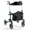 Rollator Walker for Seniors with Seat and Brakes, Foldable Rolling