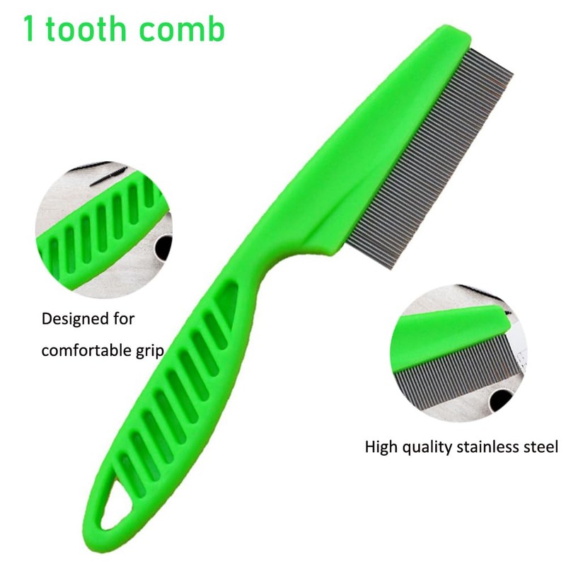 4 Pack Flea Lice Comb, Stainless Steel Dog Cat Grooming