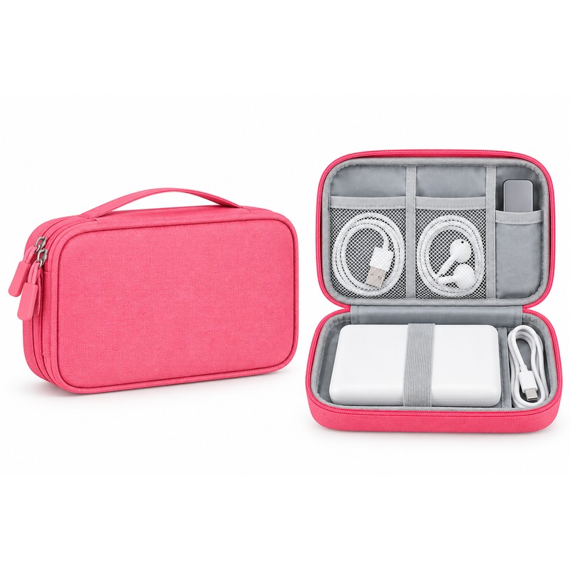 Travel Cable Organizer Bag for Electronics – Water-Resistant Oxford Storage