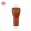 INEFA Reducer Downpipe, PVC DN100/85 Brown Accessories Downpipe Plastic, Connector,
