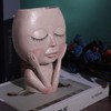 PovKeever Resin Planters Indoor Outdoor Succulent Planter Small Flower Pot