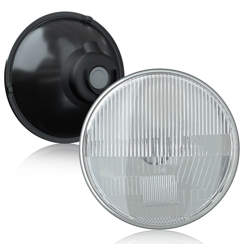 SHENKENUO 7 Inch LED Glass Headlight Round, ORIGINAL CLASSIC LOOK