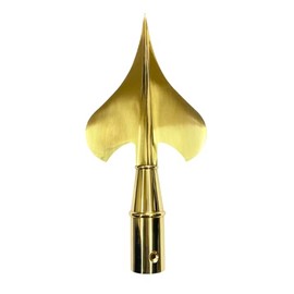 FLAGWIN Gold Brass Army Spear for Indoor Flag Pole Topper or Parade Flagpole Finial Topper, for 1 Inch Diameter Flagpoles