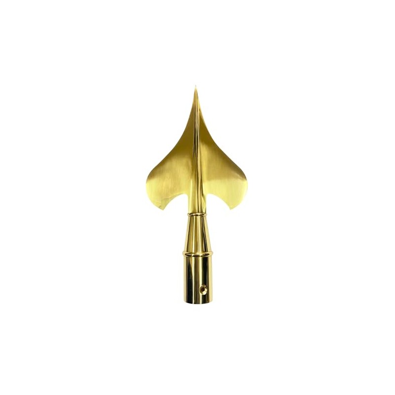 FLAGWIN Gold Brass Army Spear for Indoor Flag Pole Topper