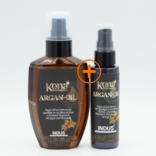 Induskona Argan Oil 2 Pieces Hair Essence Hair Nutrients Damaged Hair Restoration Silk Protein Acai Oil Treatment Hair Pack Lotion