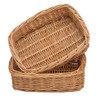 HDKJ Rectangle Small Wicker Baskets for Sundries 3pcs Storage Bins