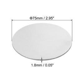 PATIKIL 75mm Steel Disc, 4Pcs Metal Stamping Blanks Tags Circle Round Metal Plate Strike DIY 304 Stainless Steel for Laser Engraving Stamping Craft Name Tag