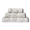 Lex's Linens Pack of 2 Jacquard Floral Guest Towels (Grey)
