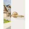 SORWDUERM 2 Pack Antique Door Lever with Lock and Key