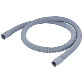 Kenekos - 1.5 m drain hose / extension for washing machine or dishwasher - Flexible waste water hose, diameter of the ends 19 mm and 21 mm. Two straight connections