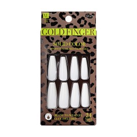 GoldFinger Press On Nails Full Cover Nails Glue On Nails Manicure X-Long Fake Nails with Glue (Sweety)