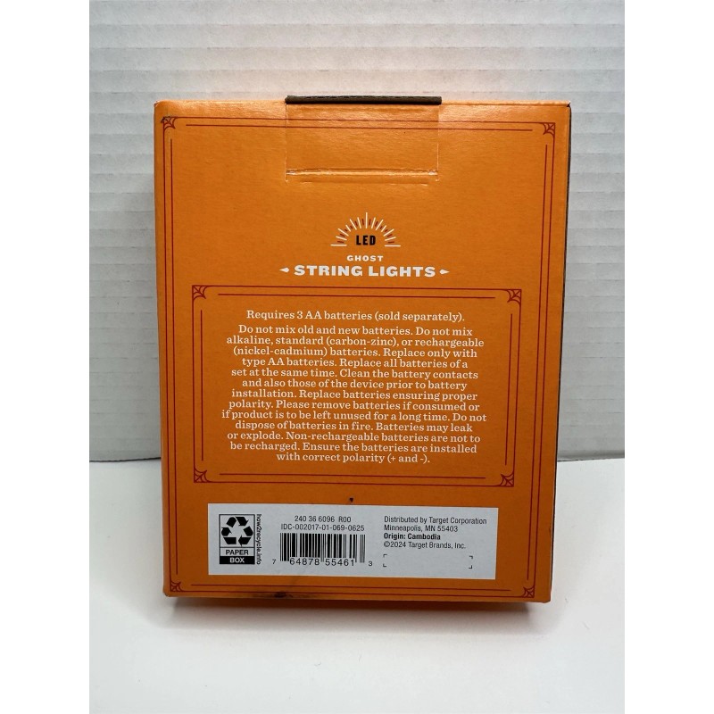 Hyde and EEK! Boutique LED 20 Ghosts String Lights Indoor