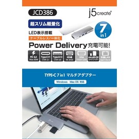 j5create USB-C 7 in 1 Mini Docking Station, Multi Hub, Power Delivery 60W Support, 1 USB-C (Supports PD3.0 & Data Transmission), 2 x USB3.0, 4K HDMI, SD/Micro SD Card Reader, Plug & Play, No Drivers