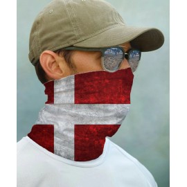 Paragon SUN GAITER Mask UPF 50+ UV Protecter Sport Face Neck Cover Danish Denmark Flag