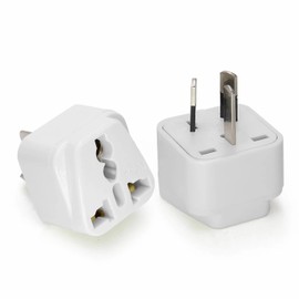 LZLRUN Universal Travel Adapter: US,EU,UK to AU, 3-Pin, White 1PCS