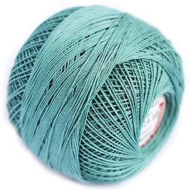 Ariadna Cotton Crochet Thread Size 10, Fine Yarn (574yd / 525m), Luxurious Feel Crochet and Knitting (3.52oz / 100g) Light Teal (1641)