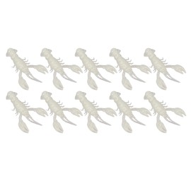 10Pcs Soft Fishing Lures, 5.5cm / 2.2in Crawfish Bait Shrimp Lobster Claw 26g / 0.9oz Artificial Shrimp Lures for Freshwater Saltwater, Lure Baits for Trout Bass Walleye Crappie (Luminous)