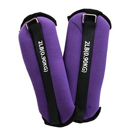 Fuxion Set of 2 4 lb Wrist Arm Leg Adjustable Strap |2 Ankles 2lb per Weight, Set 2 pz, Purple