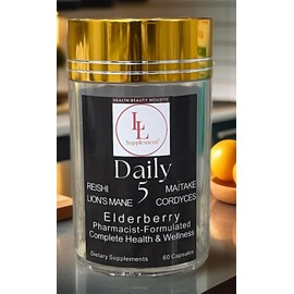 Daily 5 with All Purposes Antioxidants Dietary Supplement | The Pharmacist's Formulation Mushroom Complex LL Supplement