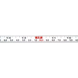 Metal Adhesive Backed Ruler – 1/2 Inch Wide X 3.6 Meters (12 Feet) Long – Right to Left – Fractional/Metric – 1/16” and 1mm Grads