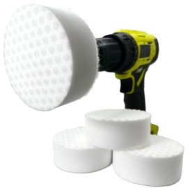 Kit de 6 piezas de borrador de esponja mágica de 4.5 pulgadas con accesorio de taladro | 25% más gruesas ultra duraderas almohadillas de limpieza de melamina para baño, cocina, pisos, paredes, zócalos, marcadores de crayón y más