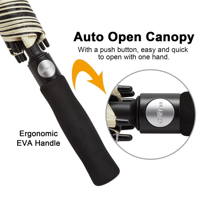 G4Free 68 Inch UV Protection Golf Umbrella Auto Open Vented