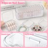 XNXA Clear Press On Nail Storage Containers 12-Pack Stackable Cases,