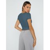 Trendy Queen Womens Square Neck Going Out Crop Tops Short