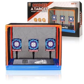 WALWAL Auto Reset Electronic Scoring Shooting Target with a Net Compatible for Nerf Gun Toys