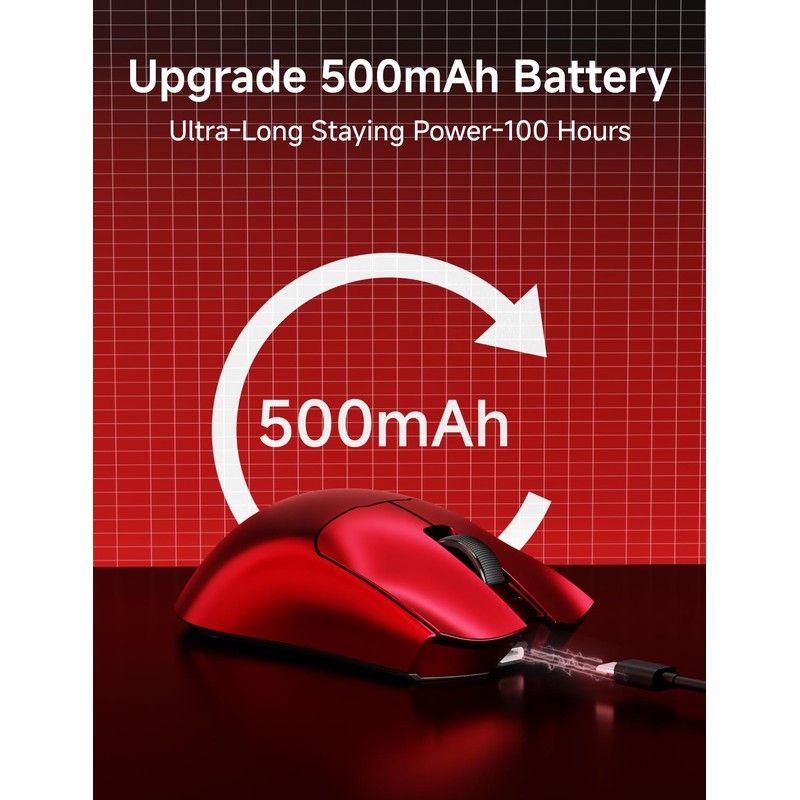 EWEADN S9 Pro Wireless Gaming Mouse, 59G Ergonomic Computer Mouse,