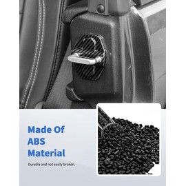 DSWSQ 6Pcs Door Lock Decoration Cover Fit for 2015-2025 Jeep Wrangler JL JLU 4XE Unlimited Sahara Sports Rubicon Gladiator JT 4Door, Carbon Fiber