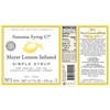 Sonoma Syrup Co Meyer Lemon Infused Simple Syrup 12.7 Fl