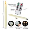 Homemory 6 PCS Real Wax Flameless Taper Candles with Remote,