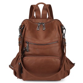 Uromee Travel Backpack Purse for Women Vegan Leather Ladies Fashion Tassel Shoulder Bag Convertible