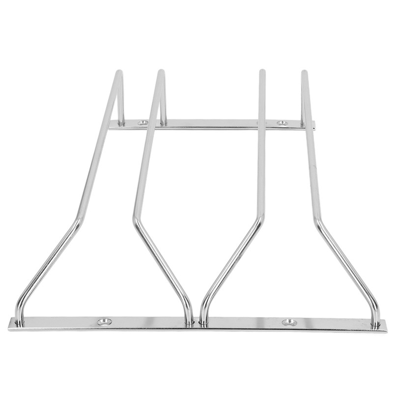 Stainless Steel Double Row Wine Glass Stemware Rack Hanging Stemware