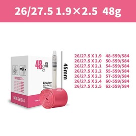 RideNow 4 PCS Ultralight TPU Bike Inner Tube Bicycle Tire 26 Inch 27.5 Inch Valve Length French 45mm for MTB