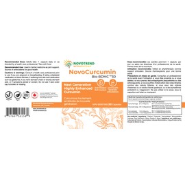 NovoCurcumin Bio-BDMC30-60 Capsules- Next Generation Highly Enhanced Curcumin