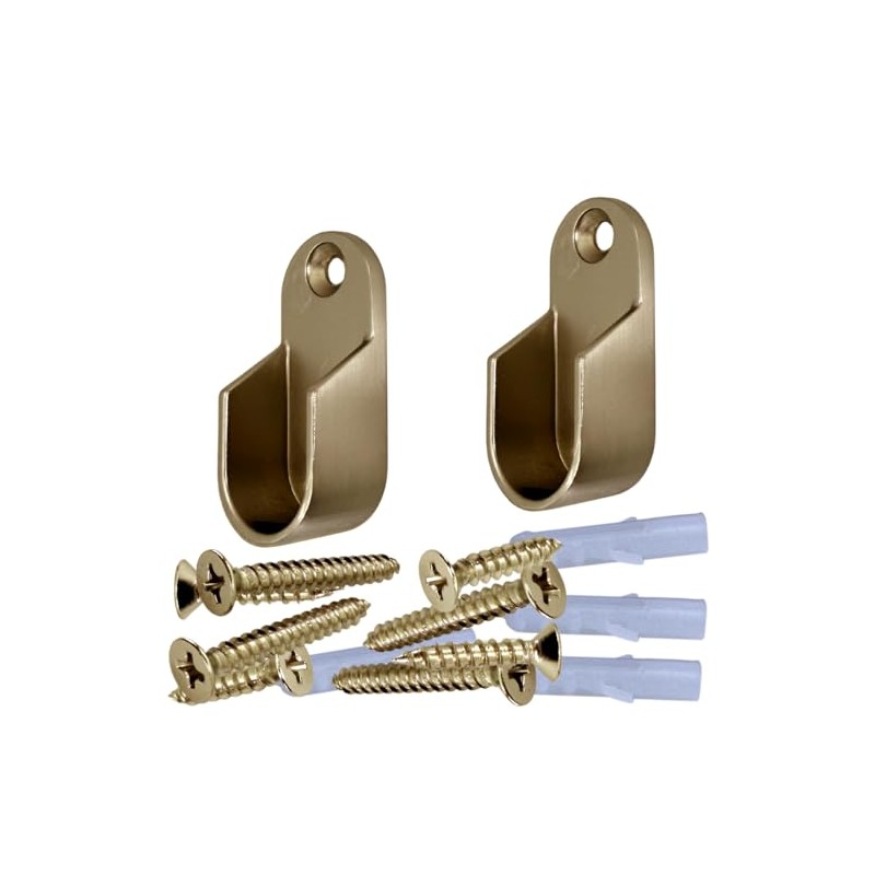 48" Oval Closet Rod Kit | Satin Nickel | Screw-On