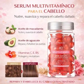 Kit 120 Cápsulas Vitaminas Reparadoras De Cabello Krmesic                                                                                             