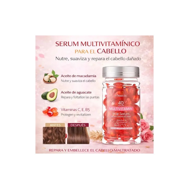Kit 120 Cápsulas Vitaminas Reparadoras De Cabello Krmesic