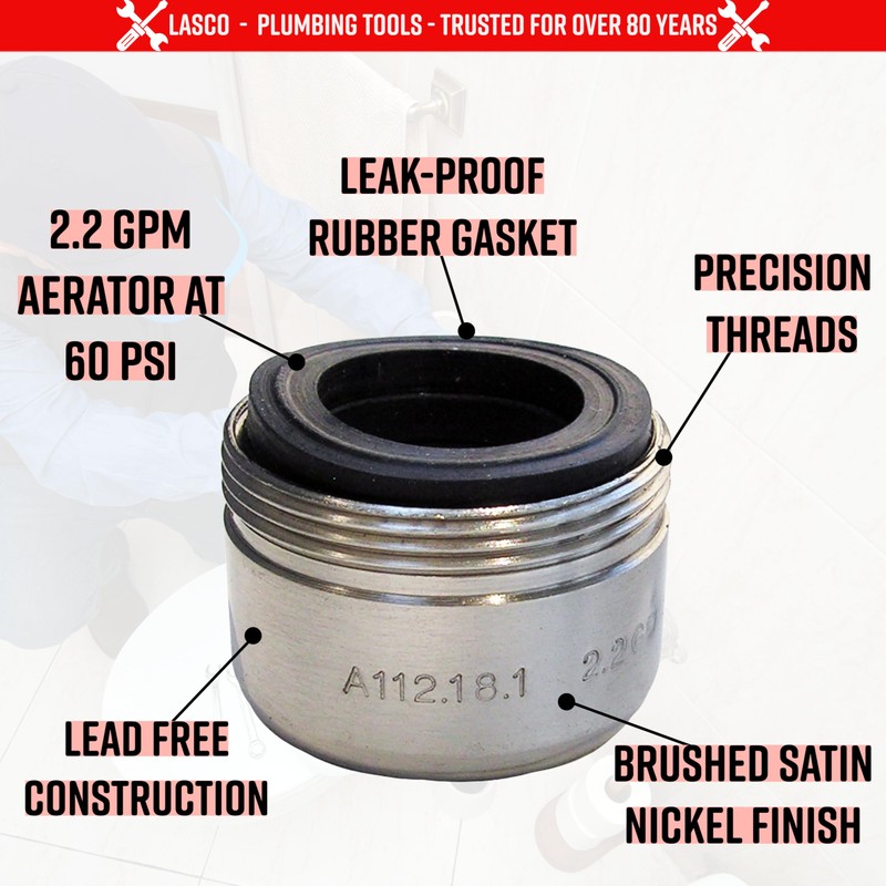 LASCO 09-1979 Fit Most Dual Thread Faucet Aerator with Standard