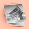 1 x Greeting Card BW - Stunning Temple Gate Tokyo