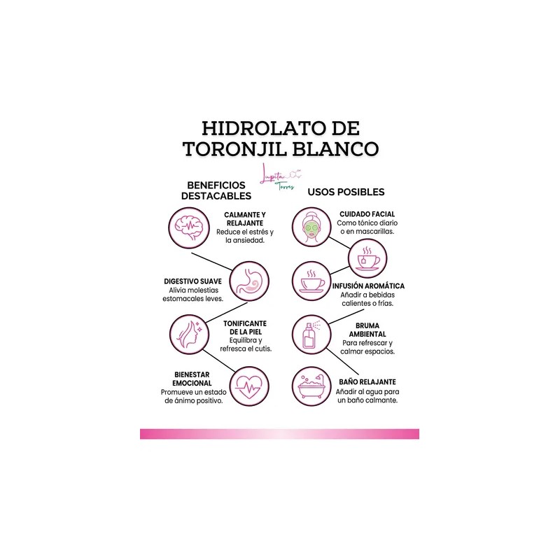 Hidrolato De Toronjil Blanco