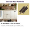 Dophee 2Pcs 127x44mm Antique Bronze 6 Holes Hinges for Vintage