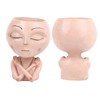 Face Head Planter Succulent Plant Flower Pot Resin Container Face