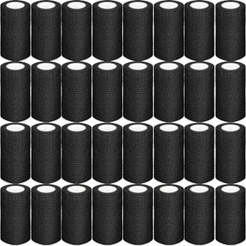 54 Pack Black Self Adhesive Bandage Wrap Bulk 4 Inch x 5 Yards Cohesive Bandage,Vet Wrap Breathable Elastic Self-Adherent Tape for Stretch Athletic Sports Wrist Ankle Dogs Pet Vet Wrap