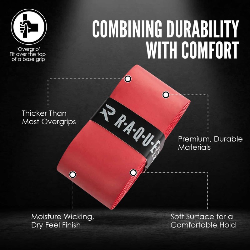 Raquex Endure Racket Overgrip Tape – 3 Pack Racquet Overgrip