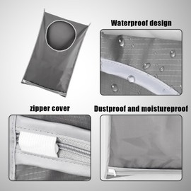 2-Pack Durable Hanging Laundry Hamper Bag Behind Door Space Saving with Stainless Steel Hooks Zip, for Bathroom,Travel,College Dorm (Extra Large-Dark Grey)