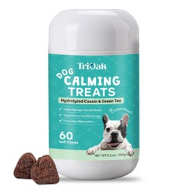 Dog Calming Treats for Anxiety & Stress: Dog Calming Treats for Reduce Stress, Fear, Separation Anxiety, Travel Issues - Calm & Relaxation with Lactium & Green Tea